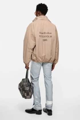 Washed logo jacket