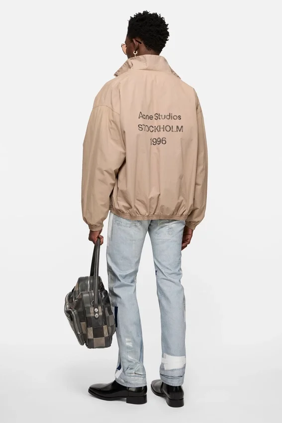 Washed logo jacket