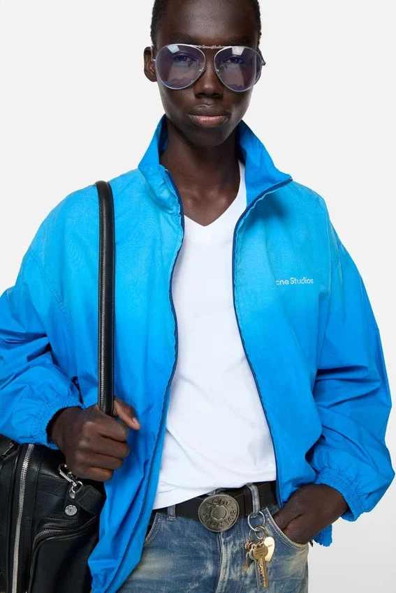 Washed logo jacket