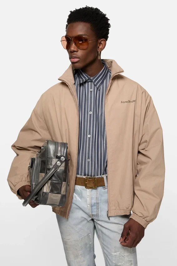 Washed logo jacket