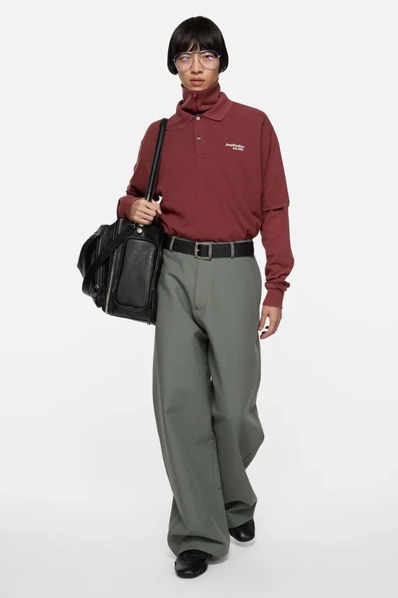 Washed logo polo