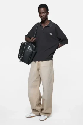 Washed logo polo