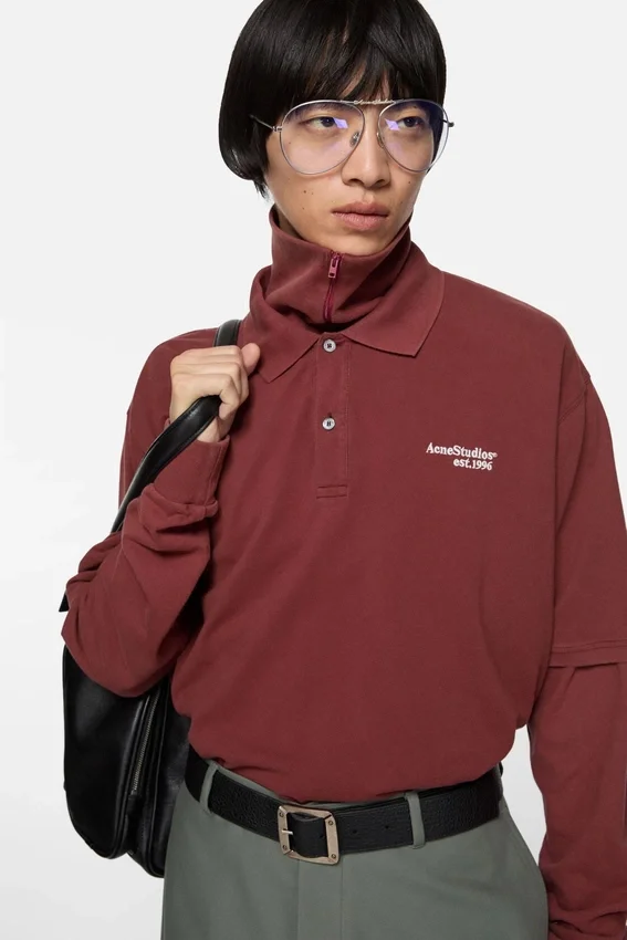 Washed logo polo
