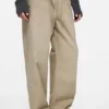 Washed twill trousers