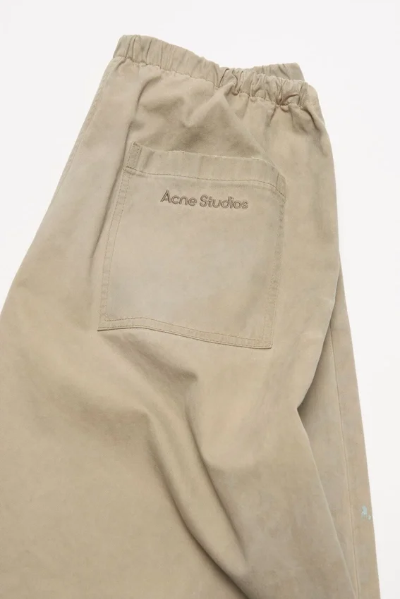 Washed twill trousers