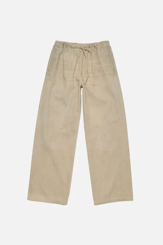 Washed twill trousers