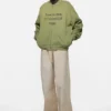 Washed zip-up cardigan