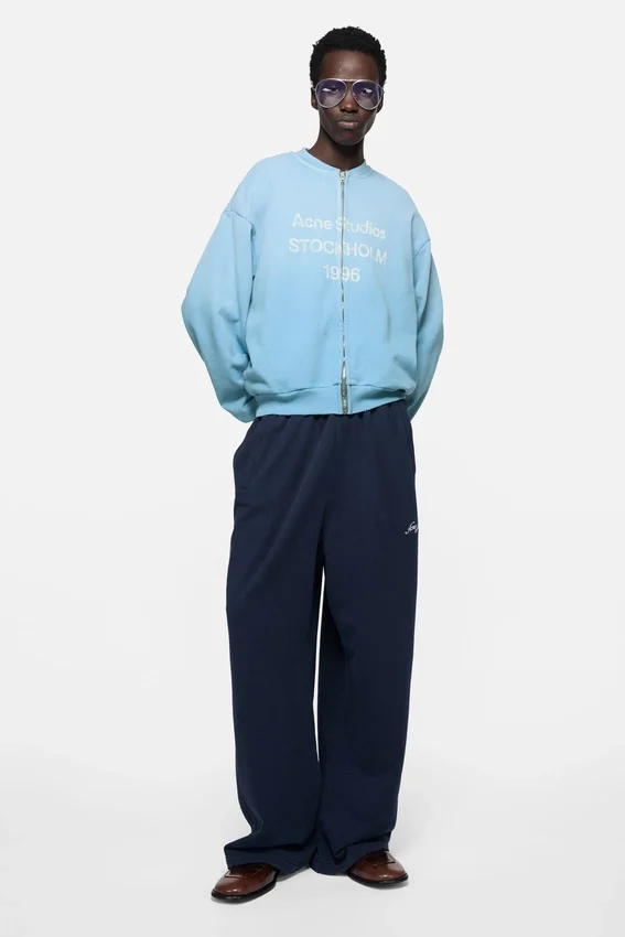Washed zip-up cardigan