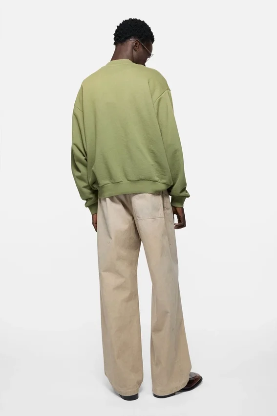 Washed zip-up cardigan