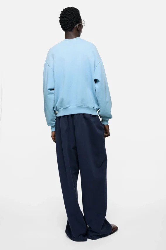 Washed zip-up cardigan