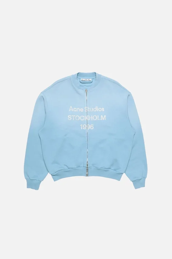 Washed zip-up cardigan