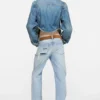 Wavy denim jacket