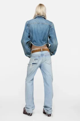 Wavy denim jacket
