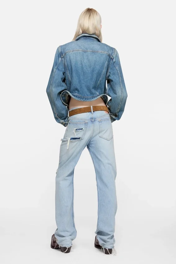 Wavy denim jacket