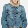 Wavy denim jacket
