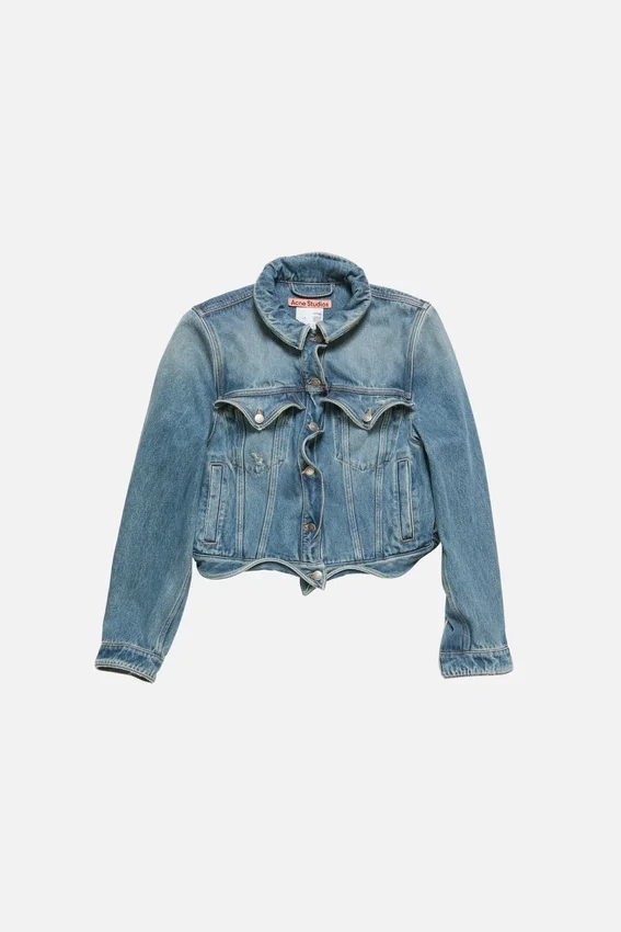 Wavy denim jacket