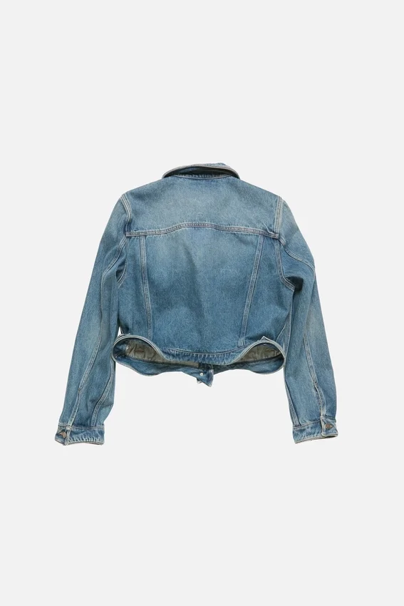 Wavy denim jacket