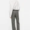 Wool check trousers