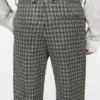 Wool check trousers