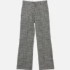 Wool check trousers