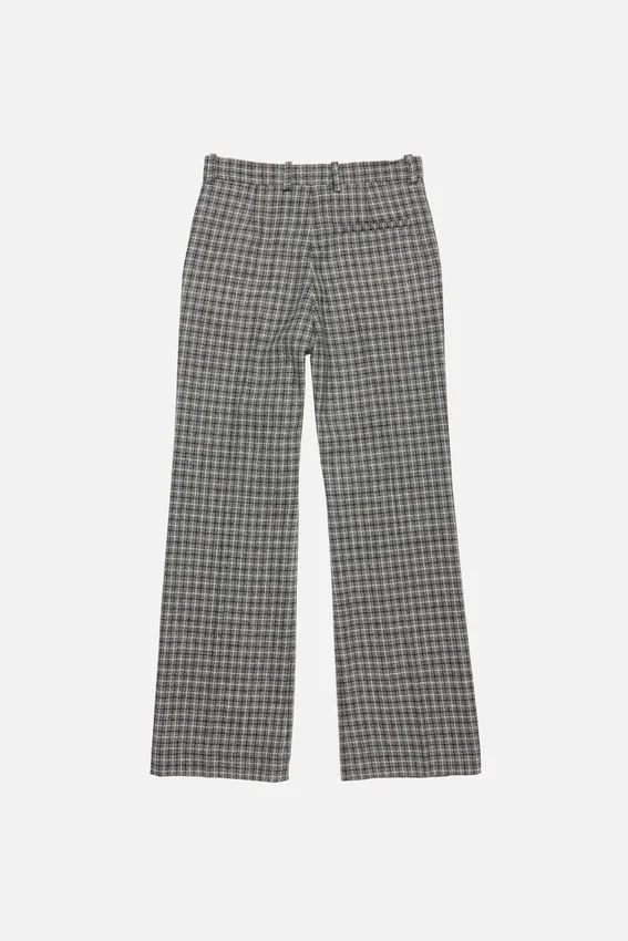Wool check trousers