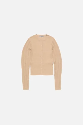 Wool knit cardigan