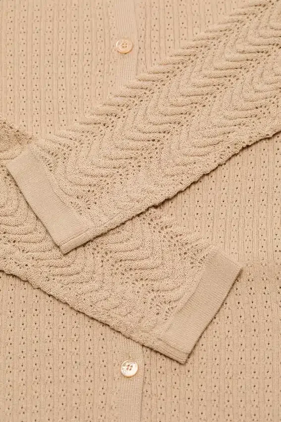 Wool knit cardigan