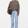 Wool knit polo