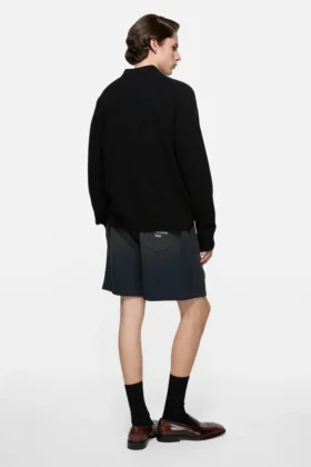Wool knit polo