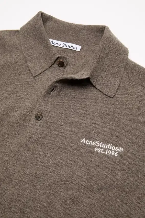 Wool knit polo