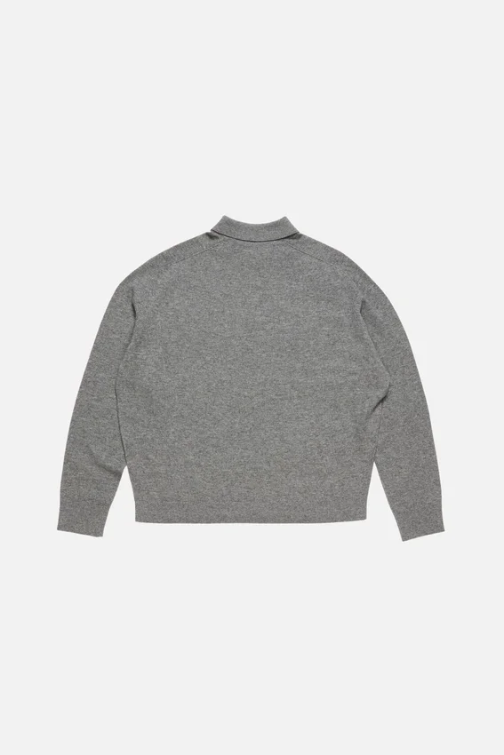 Wool knit polo
