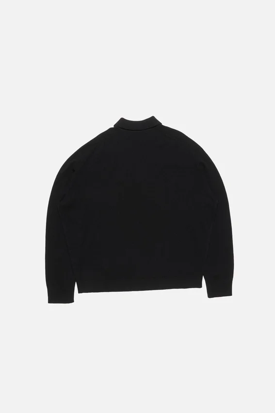 Wool knit polo