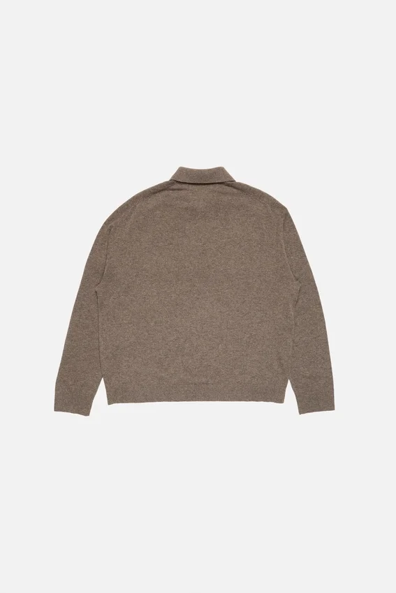 Wool knit polo
