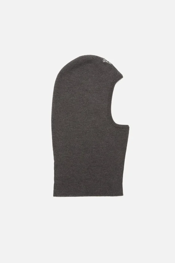 Wool logo balaclava