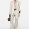 Wool pinstripe trousers