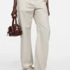 Wool pinstripe trousers