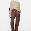 Wool sweater with cut-out