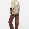 Wool sweater with cut-out