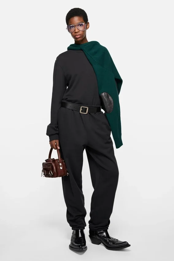Wool sweater with cut-out
