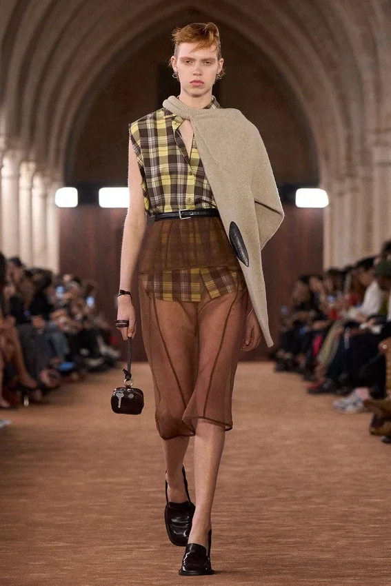 Wool sweater with cut-out