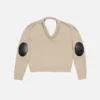 Wool sweater with cut-out