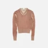 Wrinkled v-neck sweater