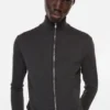 Zip-up bow logo cardigan