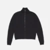 Zip-up bow logo cardigan
