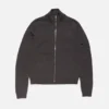Zip-up bow logo cardigan