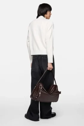 Zip-up logo cardigan
