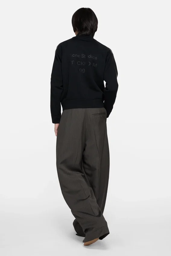 Zip-up logo cardigan