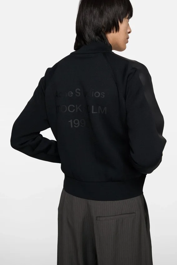 Zip-up logo cardigan